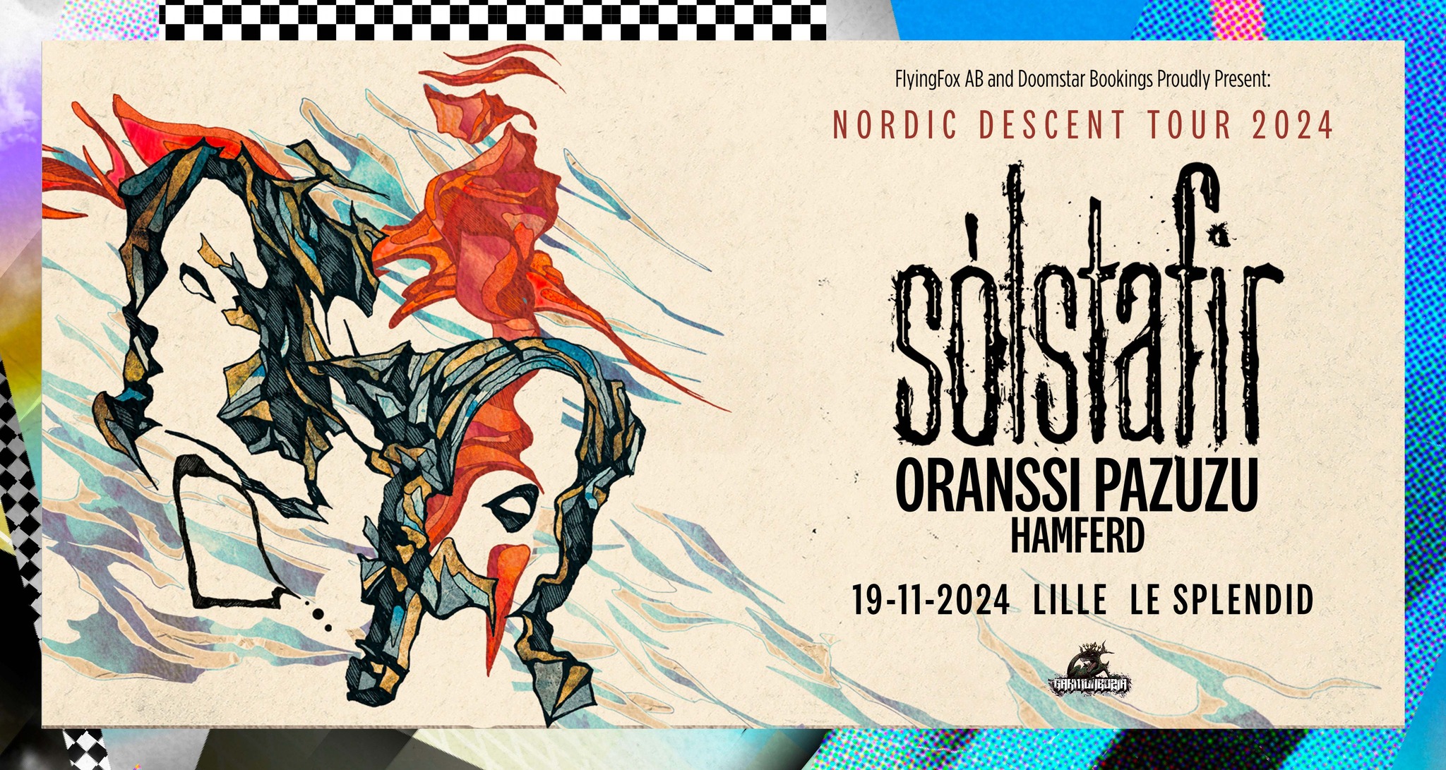 Sólstafir + Oranssi Pazuzu + Hamferð en concert à Lille