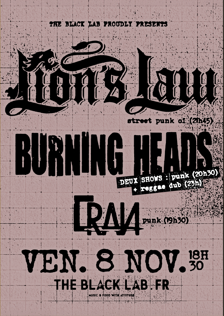 Lion’s Law + Burning Heads + Cran