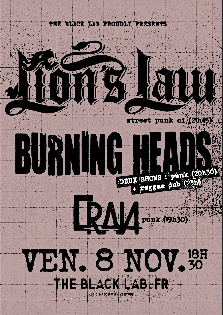 Lion&rsquo;s Law + Burning Heads + Cran