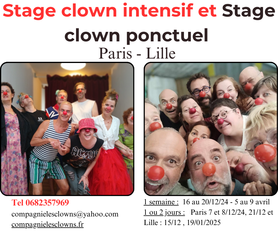 Stages de clown intensif ou ponctuel