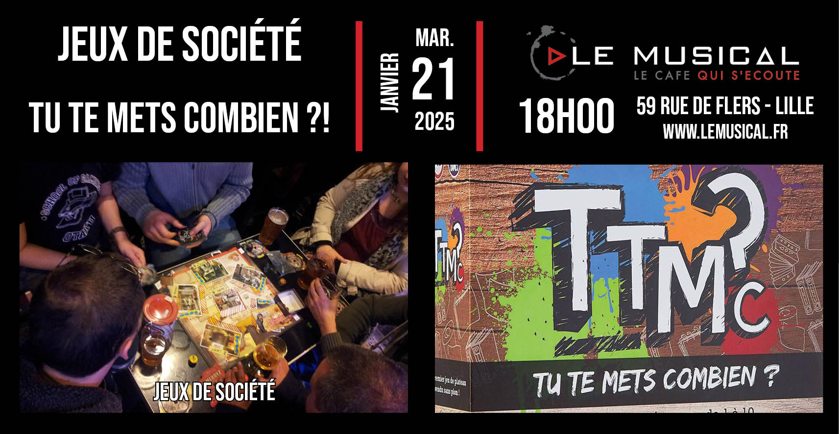 Soirée jeux de société spéciale tu te mets combien ?!