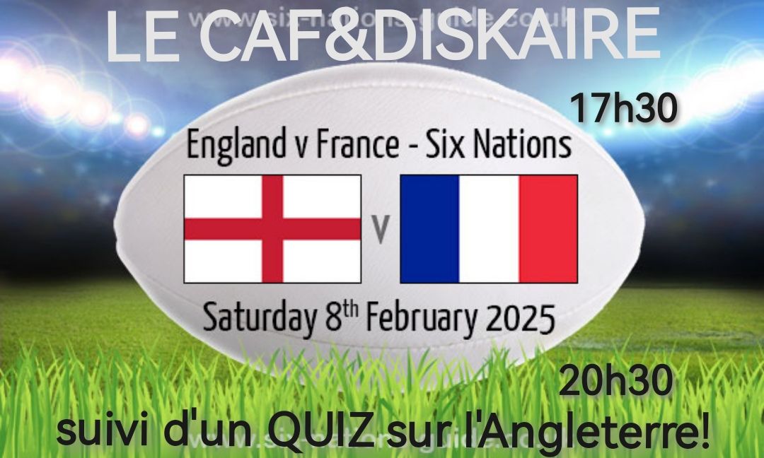 Angleterre vs France : rugby puis pub-quiz !