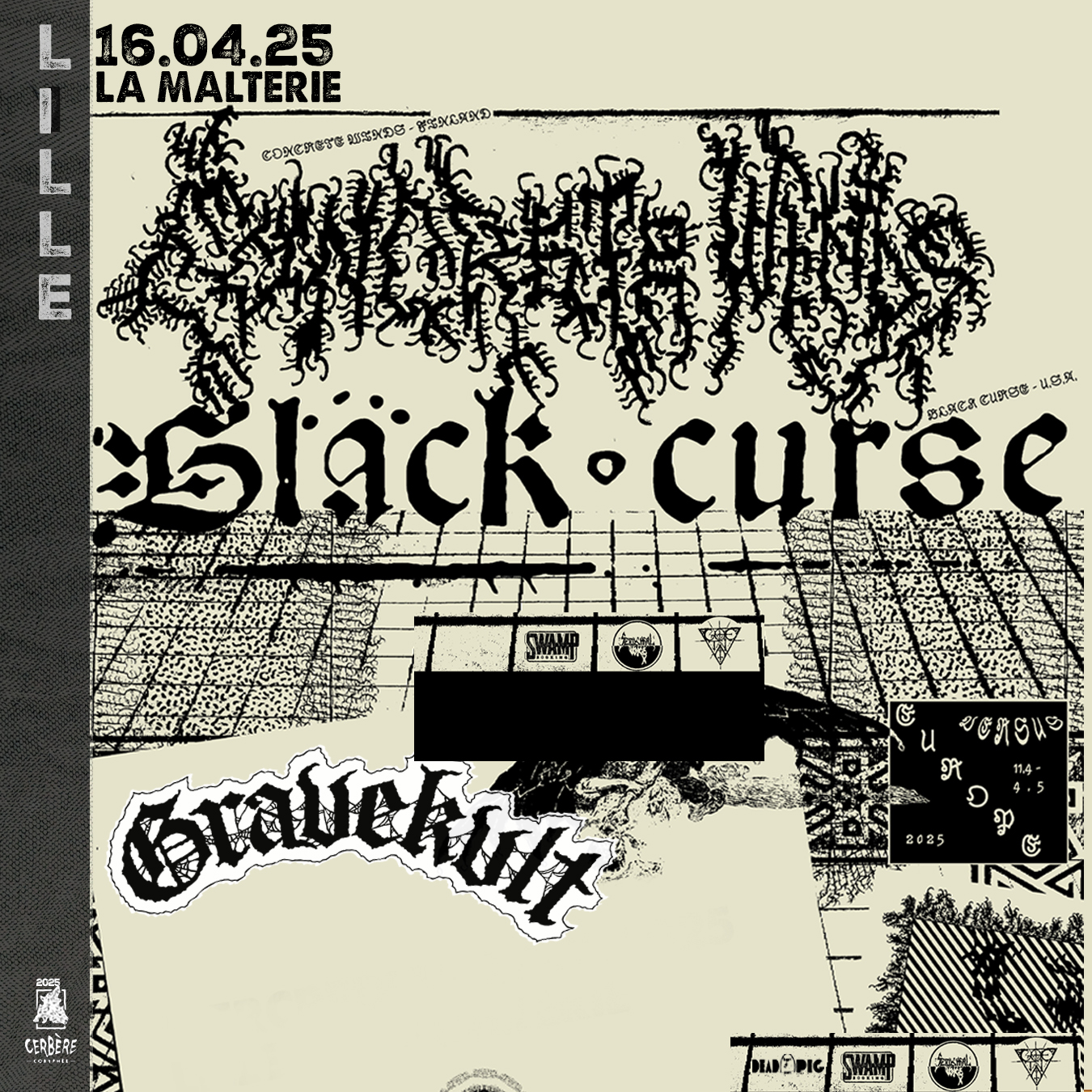 Black Curse + Concrete Winds + Gravekvlt