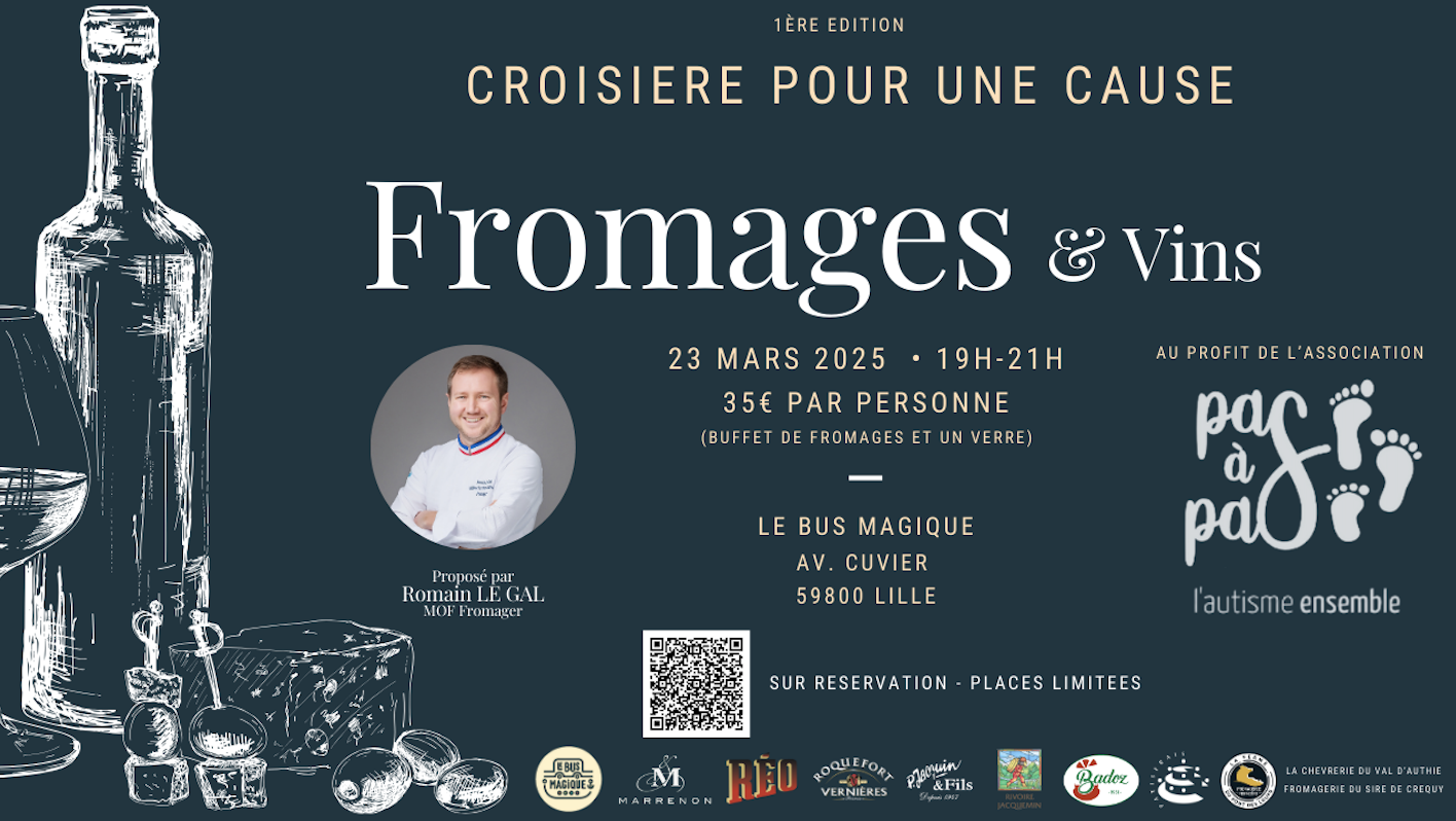 Dégustation de fromages et de vins pour la bonne cause !