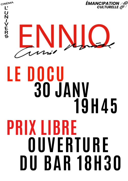 Ennio au cinéma l’Univers