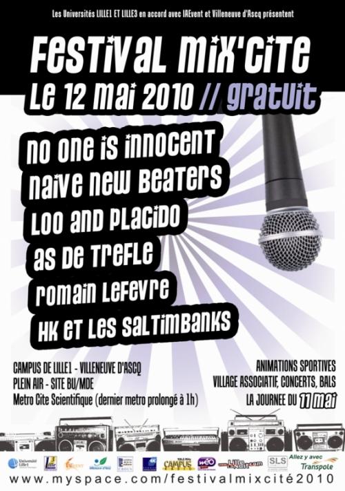 No One Is Innocent, Naive New Beaters, HK & les Saltimbanks, Romain Lefevre, As de Trèfle…