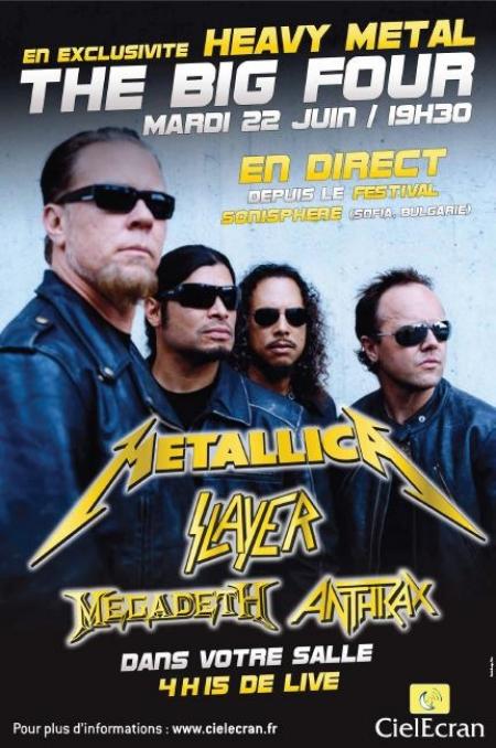 Metallica, Slayer, Megadeth et Antrax en direct des salles obscures