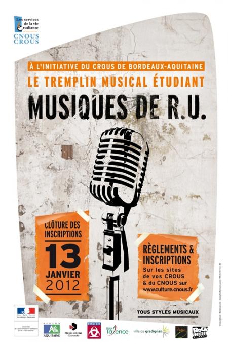 Derniers jours pour participer au tremplin Musiques de R.U.