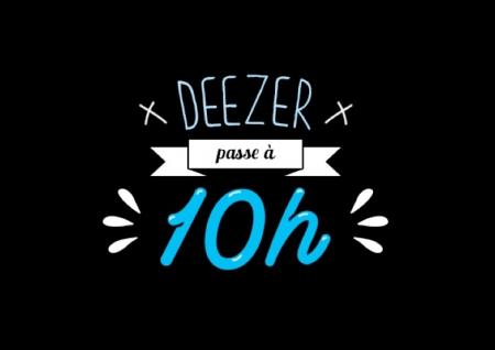 Deezer passe à 10h d’écoute gratuite !