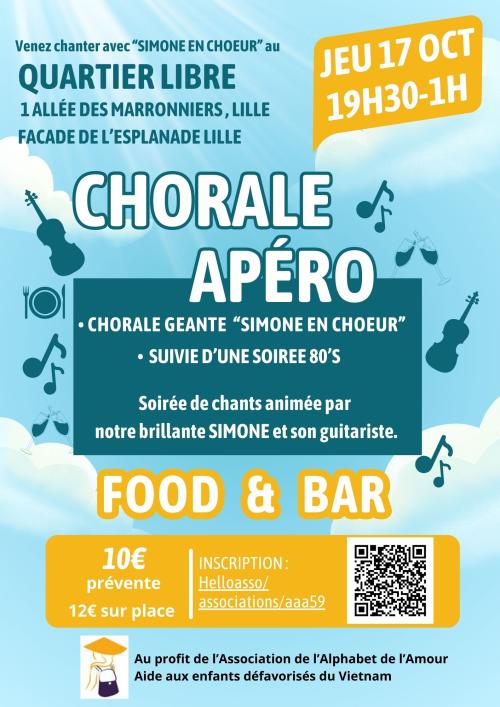 Chorale apéro food & bar avec Simone !