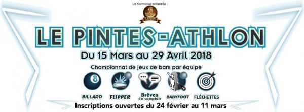 Les inscriptions au Pintes-Athlon, championnat de jeux de bars par équipe sont ouvertes !